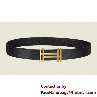 Hermes H au Carre belt buckle  &  Reversible leather strap 32 mm 02 2023